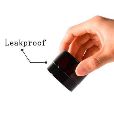 Stellacare 46 pack 1oz Glass Jars Round Empty Cosmetic Containers, Refillable Glass Jars with Lids for Face Creams, Lotions, Powders,Salves Ointments,Potravel Storage - Image 5