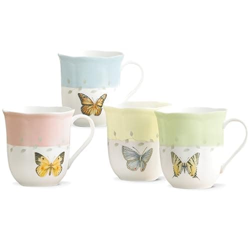 Lenox 773903 Butterfly Meadow 4-Piece Mug Set, Multicolor, 1.85 LB - Image 1