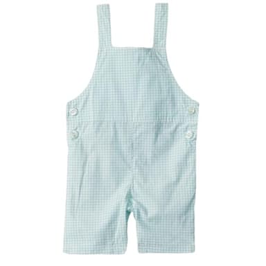 MUNKI MUNKI Baby Gingham Overalls, Blue & White, 12-18M - Image 2