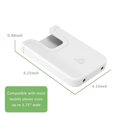 EASYDOG Silicone Phone Holder Compatible with Bogg Bag, Soft Silicone Charm Insert Accessories and Attachment for Bogg Beach Bags, Generic Portable Size Fits for iPhone and Android Phones White - Image 3