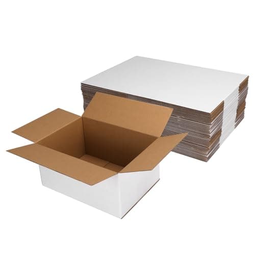 Hoikwo 10x7x5 Inches Small White Shipping Boxes Set of 40, Sturdy Cardboard Boxes for Small Business for Packaging Mailing - Image 1