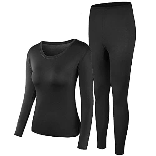 Thermal Underwear Women Ultra-Soft Long Johns Set Base Layer Skiing Winter Warm Top & Bottom Purple - Image 1