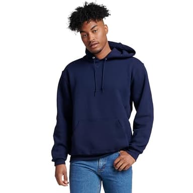 Russell Athletic Men's Dri-Power Pullover Fleece Hoodie, Blue, Large - Image 2