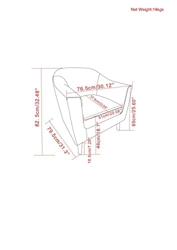 SIMPLIHOME Thorne Accent Chair - 30 inch Wide Upholstered Contemporary Arm Chair in Shadow Grey, for Living Room or Bedroom with Curved Back, Removable Cushion, and Durable Fabric Upholstery - Image 13