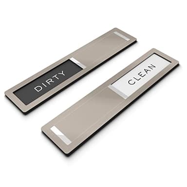 Clean dirty magnet for dishwasher, Kubik Letters Premium Stainless Steel Grade 304, Kitchen Organizers and Storage Decor Accessories, Extra Adhesive Tapes Included. - Image 5