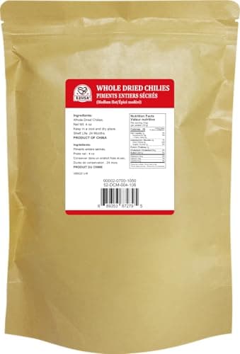 52USA Whole Dried Chilli Peppers, Medium Spicy Dried Chilies 4 Oz, Natural and Premium Red Chili Pepper, Szechuan Red Peppers, Whole Dry Chili Pepper, Medium Hot - Image 8