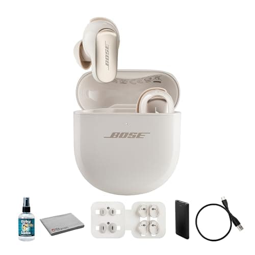 Bose QuietComfort Ultra Earbuds Noise-Canceling True Wireless in-Ear Headphones (882826-0020) Bundle Including: P-Bank Battery, Goby Labs Cleaner, Fiber Cloth (Renewed) - Image 1