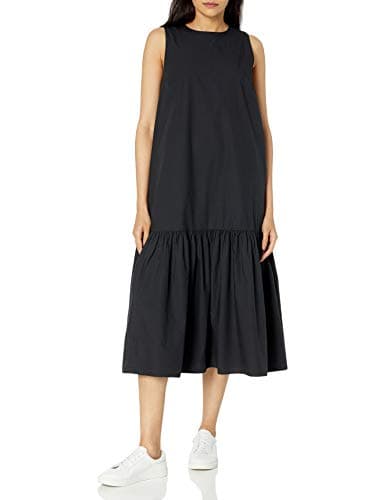 The Drop Women's Ilana Sleeveless Wide Hem Maxi Dress, Black, XXS - Image 1