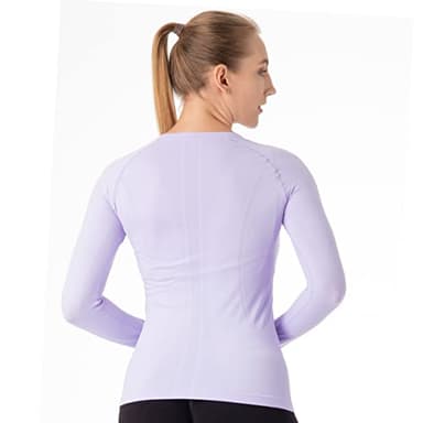 MathCat Seamless Workout Shirts for Women Long Sleeve Yoga Tops Sports Running Shirt Breathable Athletic Top Slim Fit - Image 3