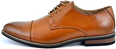 Bruno Marc Moda Italy Prince Men's Classic Modern Oxford Lace Dress Shoes - Image 7