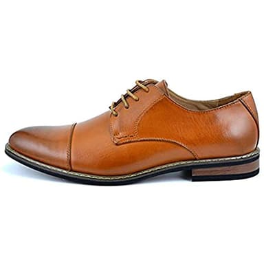 Bruno Marc Moda Italy Prince Men's Classic Modern Oxford Wingtip Lace Dress Shoes,PRINCE-6-BROWN,14 D(M) US - Image 2