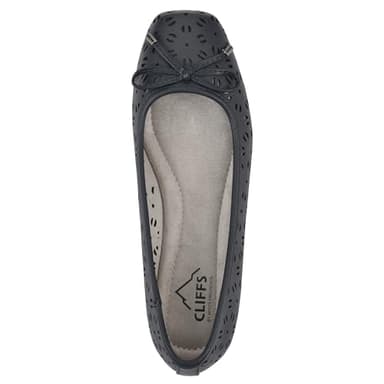 CLIFFS BY WHITE MOUNTAIN Women's Bessa Cushioned Ballet Flat, Navy/Burnished/Smooth, 8.5 W - Image 6