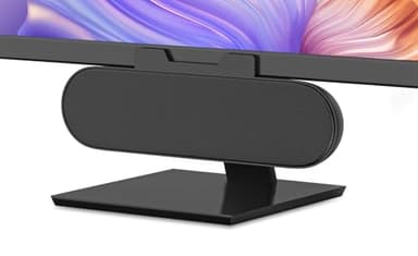 LXTNFU Computer Speakers for Desktop Monitor,Single Speakers for Desktop PC,Laptop Speaker with Loud Sound,Volume Control Easily Clamps to Monitors(USB-C to USB Adapter Included) (Black) - Image 1