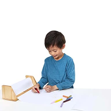 Melissa & Doug Wooden Tabletop Paper Roll Dispenser with White Bond Paper (12 inches x 75 feet) - Image 6