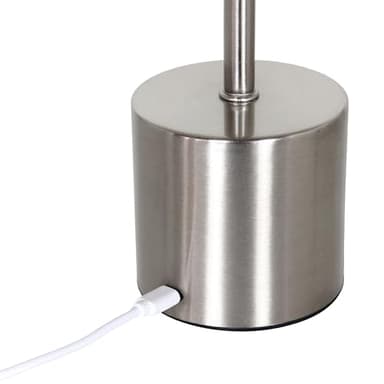 Simple Designs LD1083-SLV 12.75" Mushroom Magic Disc Dimming & Rechargeable Cordless 4-Way Touch Sensor Stick Desk Lamp, Silver - Image 7