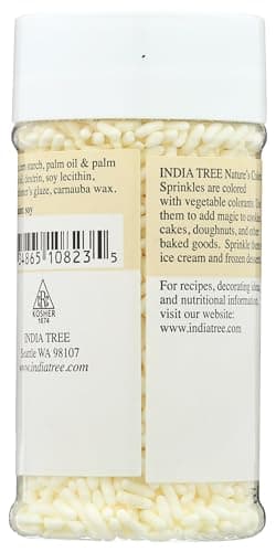India Tree Nature's Colors White Sprinkles, 2.7 Ounce - Image 2