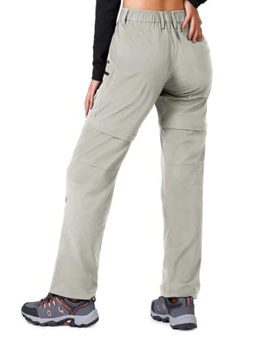 Cycorld Women's-Hiking-Pants-Convertible Quick-Dry-Stretch-Lightweight Zip-Off Outdoor Pants with 5 Deep Pockets (Cloud Grey, XX-Large) - Image 2