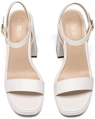 DREAM PAIRS Heels for Women Block Chunky Platform High Heels Open Toe Fashion Wedding Party Evening Prom Dance Ankle Strap Dress Pump Sandals Shoes - Image 7