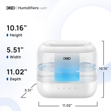 Dreo Humidifiers for Bedroom, 4L Top Fill for Large Room, 36H Runtime, 28 dB Quiet Supersized Cool Mist Air Humidifier for Baby Nursery, Plants, Indoor, Night Light, Easy to Clean & Fill - Image 10