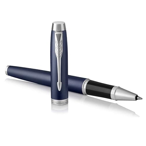 Parker IM Rollerball Pen Matte Blue with Fine Point Black Ink Refill (1931661) - Image 1