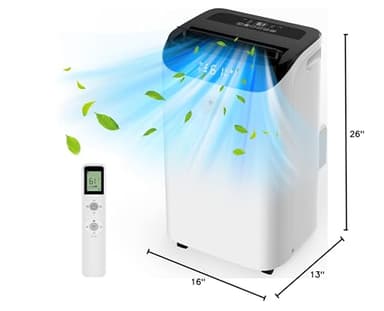 Humhold 14000 BTU Portable Air Conditioners with Remote Control, 3-in-1 Free Standing Cooling AC Unit with Fan & Dehumidifier, Cools Room up to 700 sq.ft, Smart/Sleep Mode,3 Speed,Auto Swing,24H Timer - Image 10