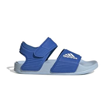 adidas Adilette Slide Sandal, Bright Royal/White/Clear Sky, 4 US Unisex Big Kid - Image 8