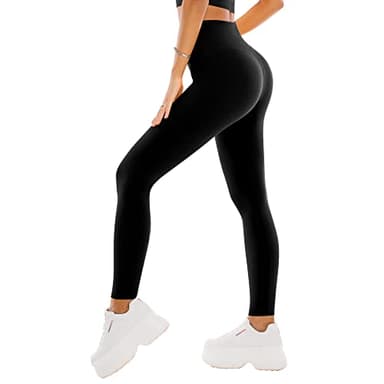 SINOPHANT High Waisted Leggings for Women - Full Length Capri Buttery Soft Yoga Pants for Workout Athletic(Full Black,S-M) - Image 1