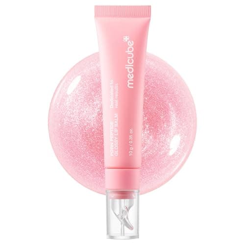 medicube PDRN Peptide Jelly Gloss Balm | Moisturizing Lip Gloss with Pink Peptide, Hyaluronic Acid, Ceramide & Shea Butter | Clear Gloss with Silver Pearl for a Plump, Glossy Lips | 10g - Image 1