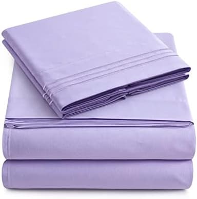 Yamel Home - Queen Size Bed Sheet Set - Luxurious Feeling - 2000 - Breathable & Cooling Sheets- Deep Pockets fit up to 16'' - Wrinkle Free - Supreme Collection - Lavender, Queen - Image 3