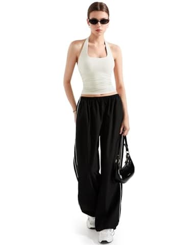 SUUKSESS Women Halter Tank Tops Double Lined Basic Backless Y2K Trendy Going Out Tops (Cream White,S) - Image 6