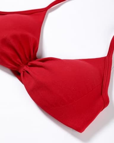 AUROLA Influence Strappy Bra Sports Bras for Women, Backless Padded Impact Strappy Bra for Workout Gym Yoga with Removable Cups,Chili Red,S - Image 6