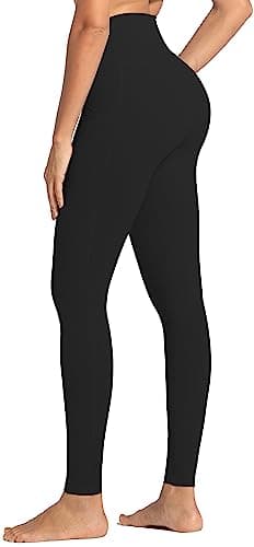 Sunzel Sunzfly Leggings for Women, High Waisted Yoga Pants, Squat Proof, Buttery Soft for Workout, 28" Leggings with Pockets (Large, Black) - Image 3