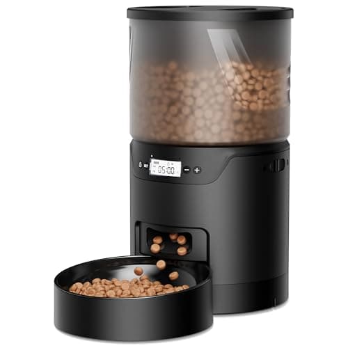 IMIPAW PET Automatic Cat Feeder: 3L Auto Food Dispenser with Timed Feeding| 6 Meal Programmable& 1-20 Portion Precise Control- Easy to Clean & Setup for Cat Indoor| Desiccant Bag Keep Food Fresh - Image 1