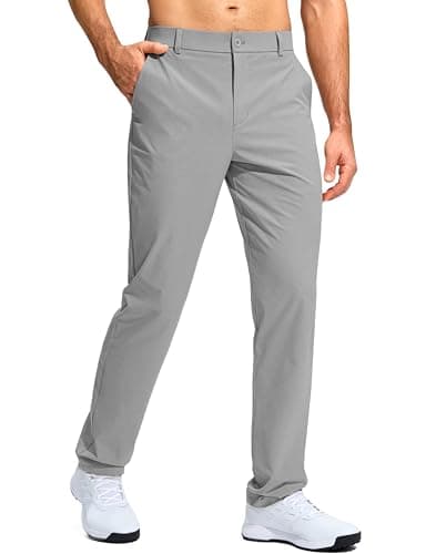 G Gradual Mens Golf Pants Stretch Dress Casual Pants 30"/32"/34" Lightweight Work Travel Slacks for Men with 4 Pockets(Light Grey,L30.W34) - Image 1