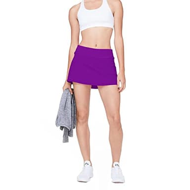 MCEDAR Athletic Tennis Golf Skorts Skirts for Women with Pocket Workout Running Sports Pleated Skirts Casual 01DQ-Purple/10 - Image 5