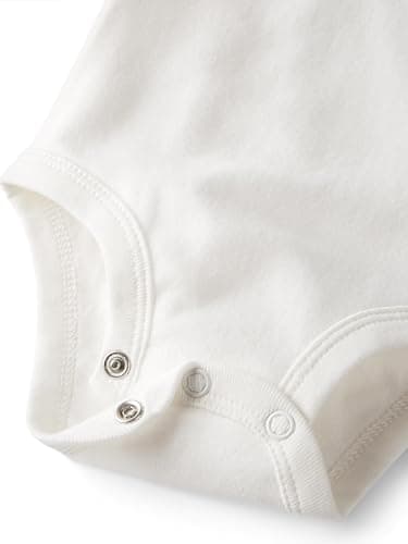 little planet by carter's Baby 3-pack Long Sleeve Bodysuits made with Organic Cotton, Light Cream, 6M - Image 2