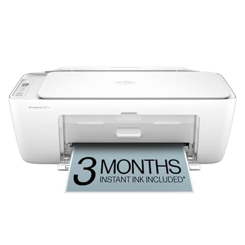 HP DeskJet 2827e Wireless All-in-One Color Inkjet Printer, Scanner, Copier, Best-for-Home, 3 Month Instant Ink Trial Included, AI-Enabled (6W7F5A) - Image 1