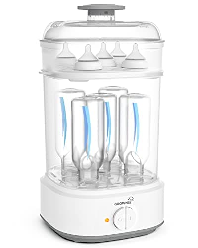 Bottle Sterilizer, Baby Bottle Steam Sterilizer, Electric Baby Bottle Sanitizer with Timer for Baby Bottles, Pacifiers, Pump Parts - Image 1