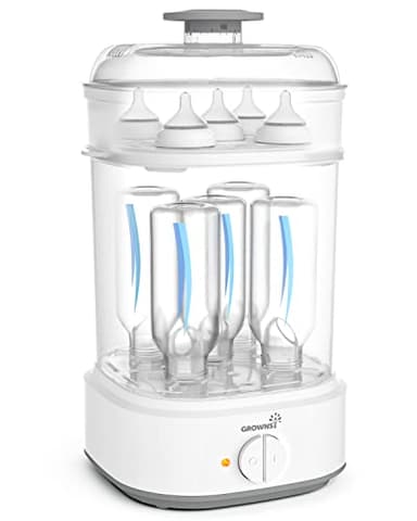 Bottle Sterilizer, Baby Bottle Steam Sterilizer, Electric Baby Bottle Sanitizer with Timer for Baby Bottles, Pacifiers, Pump Parts - Image 1
