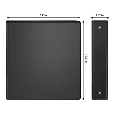 COMIX Sturdy 3 Ring Binder 1.5 inch with Clear View Cover, 1-1/2" Round Ring View Binder, PVC-Free, 300 Sheets Capacity of US Letter Size Paper, Office ＆ School Supplies, 6 Pack (Black) - Image 3
