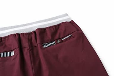 Tansozer Mens Shorts Casual Classic Fit Drawstring Summer Beach Shorts with Elastic Waist and Pockets Wine Red M - Image 5