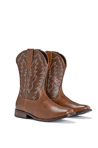 IUV Cowboy Boots For Men Western Boot Durable Classic Embroidered Square Toe Traditional Boots - Image 8