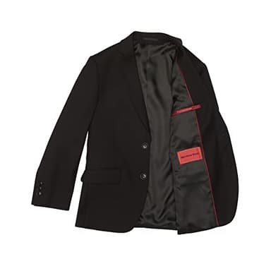 Marvelous World Boys Black Slim Fit Suits Set Formal Suits 3-Piece Size 10 Suits for Kids Toddler Tuxedos Dresswear Ring Bearer Outfit Boys Wedding Suits Dress Clothes Teen Youth Adjustable Waist - Image 4