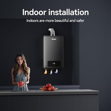 Ranein Natural Gas Tankless Water Heater, Indoor Max 5.3 GPM, 130,000 BTU Instant Hot Water Heater - Image 6