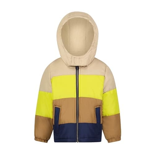 Osh Kosh B'Gosh Baby Boys Heavyweight Puffer Coat Winter Jacket, Lime, 2T - Image 1