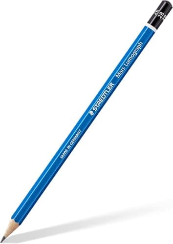 STAEDTLER Mars Lumograph Graphite Artist Pencil Pack, 12 Degrees (8B, 7B, 6B, 5B, 4B, 3B, 2B, B, HB, F, H, 2H), Mars Plastic Eraser, 61 100 P - Image 7