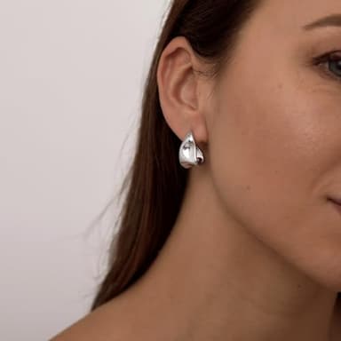 Kyerlyn Chunky Silver Earrings for Women, 14K Silver Plated Geometric Dangle Drop Earrings Statement Irregular Chunky Stud Trendy Hypoallergenic Fashion Jewelry Gift - Image 9