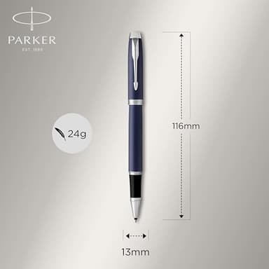 Parker IM Rollerball Pen Matte Blue with Fine Point Black Ink Refill (1931661) - Image 2