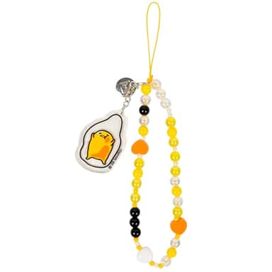 iFace Hello Kitty and Friends Beaded Wristlet Universal Phone Charm Strap - Cute Wrist Chain Lanyard Aesthetic Decor Strap for Cell Phone Camera Keys AirPods Keychains – Gudetama - Image 1