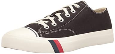 PRO-Keds Men's Royal Lo Lace Up Fashion Sneaker, Black Canvas, 4 - Image 1